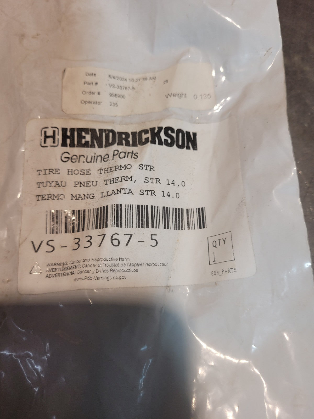 HENDRICKSON VS-33767-5 - Tire Hose Assy