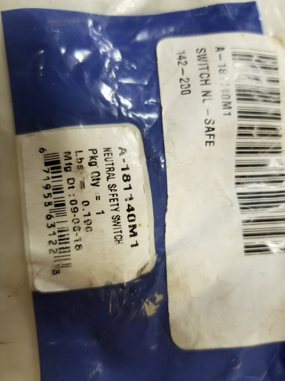 A-181140M1 A&I NEUTRAL SAFETY SWITCH 181140M1