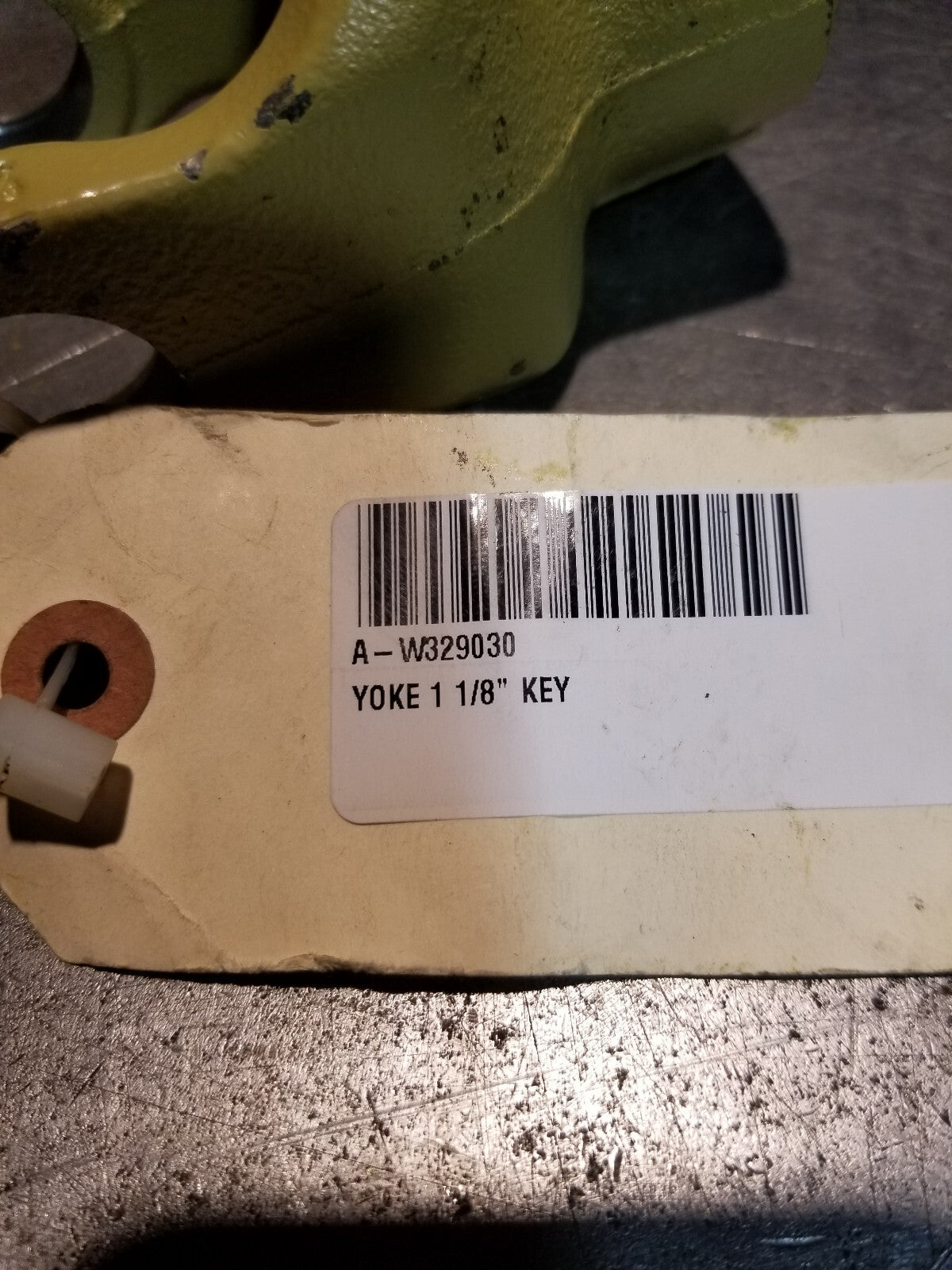 A-W329030 Implement Yoke, Round Bore 1 1/8" w/ 1/4" Keyway & Tapped Hole