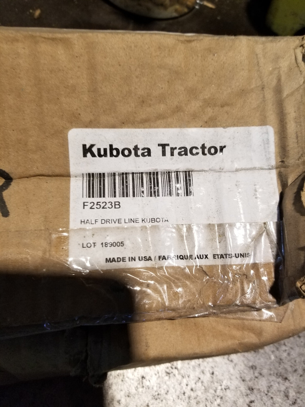70060-01477 PTO SHAFT MALE HALF 657997 F2523B