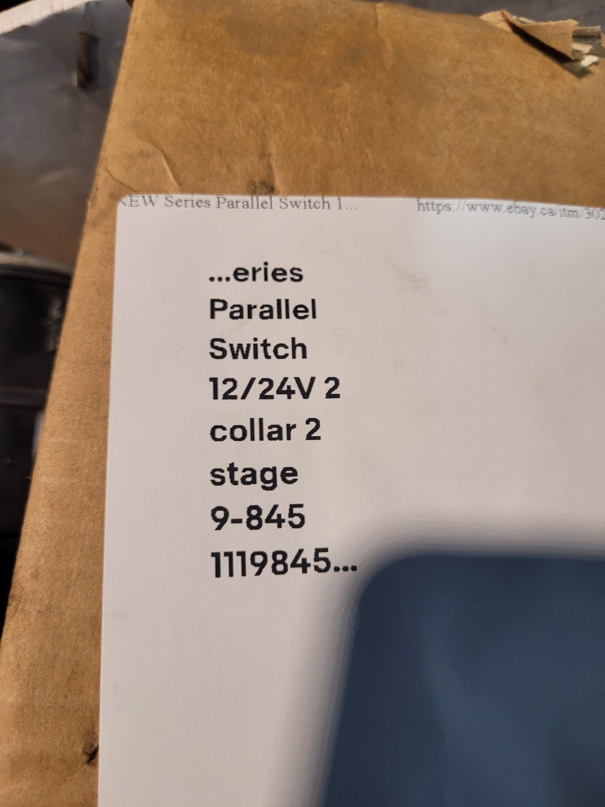 1119845 PARALLEL SWITCH Series Parallel Switch 12/24V 2 collar 2 stage 9-845 11