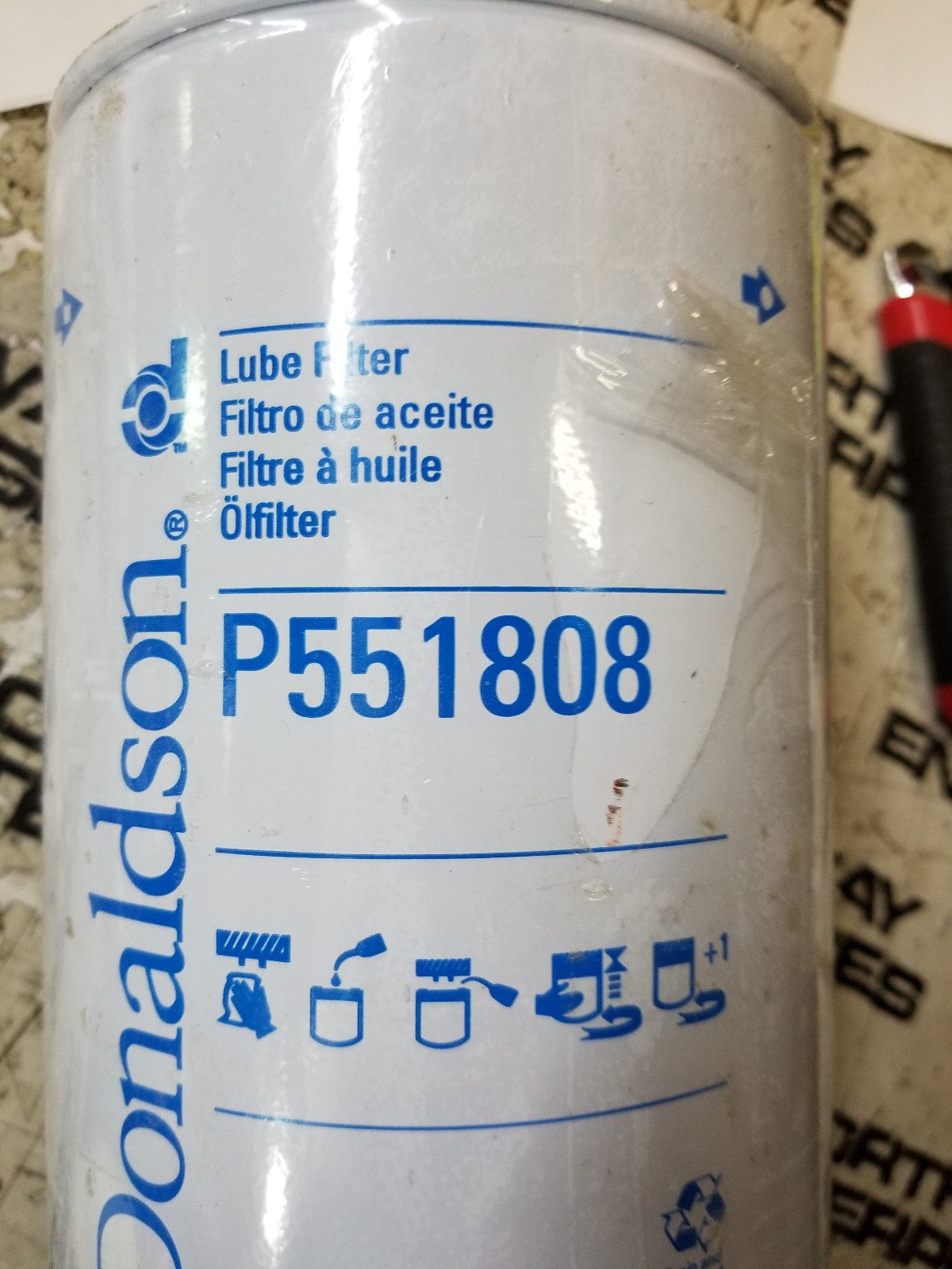 P551808 Donaldson Lube Filter, Spin On Full Flow (Replaces 4587260, 1R1808)
