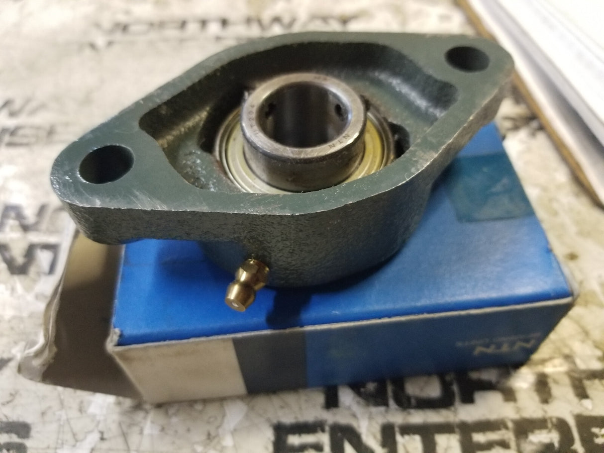 FL204D1 Flange-Mount Housing - Two-Bolt Flange, Solid Housing, Cast Iron, Uncoat