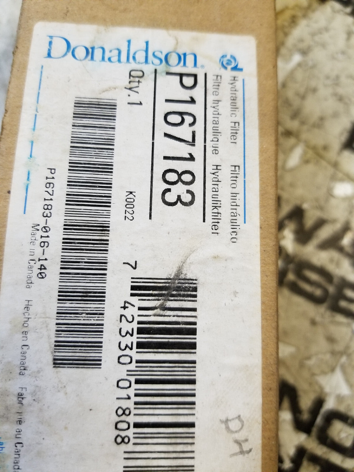 Donaldson Hydraulic Filter Cartridge - P167183