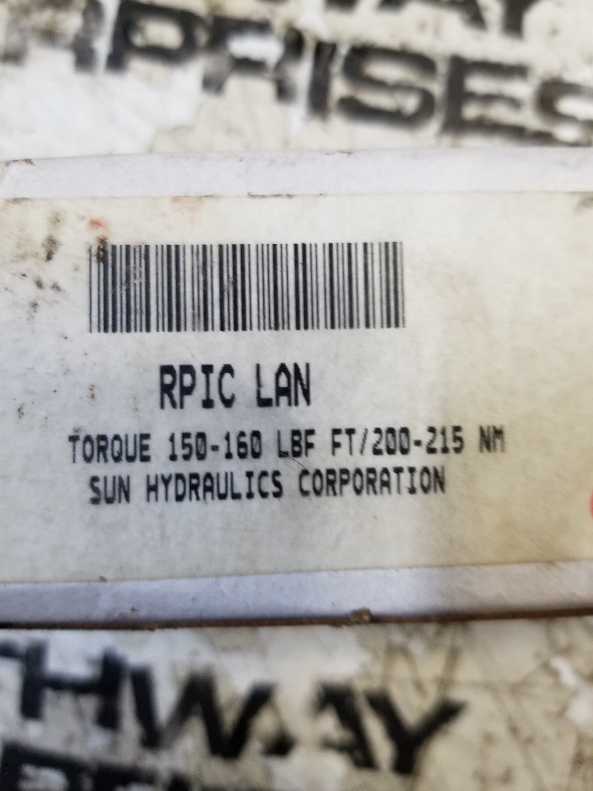 RPIC-LAN SUN HYDRAULICS PRESSURE REDUCING VALVE