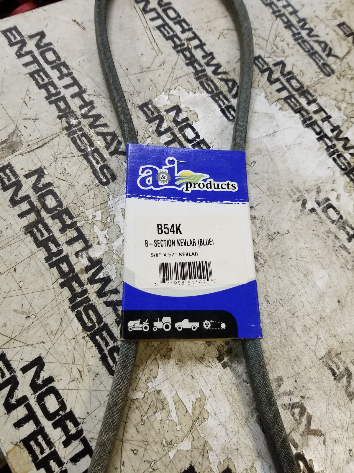 B54K 5L570K 5/8 x 57" MOWER BELT