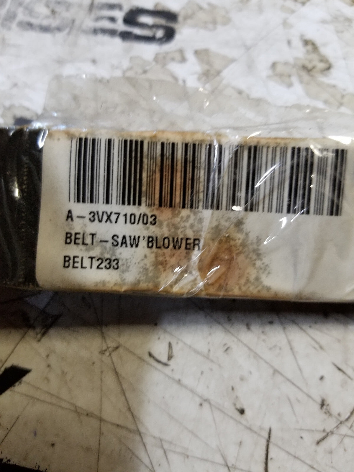 A-3VX710103 3VX710 V-Belt - 3VX, 3/8 in Top Width, 1 Strand, 71 in