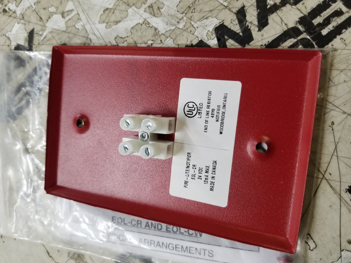 LOT OF 12 - NOTIFIER EOL-CR END OF LINE DEVICE PLATE