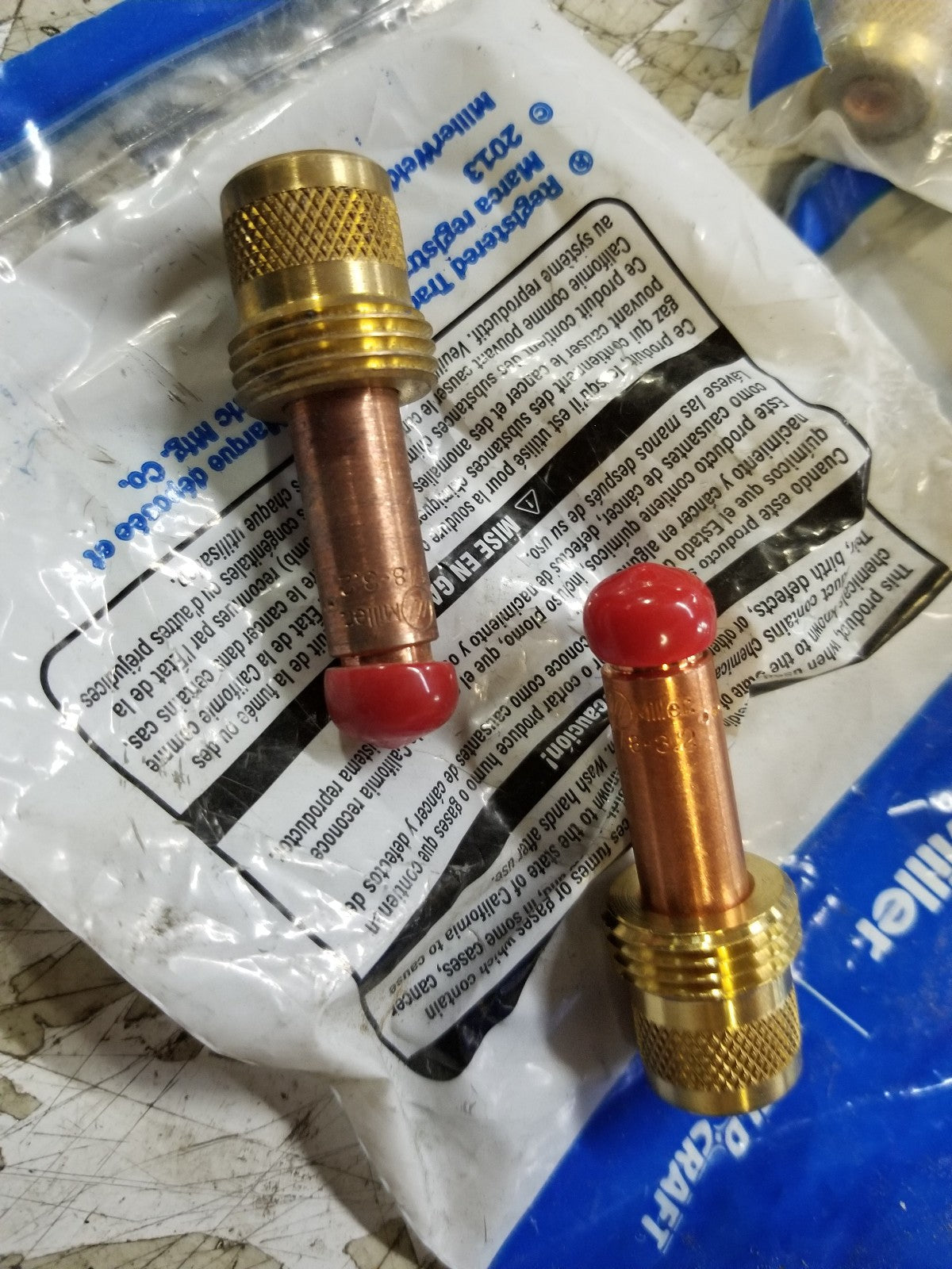 45V27 MILLER 1/8 inch collet body (gas lens) Use with WP-17, WP-18, WP-26