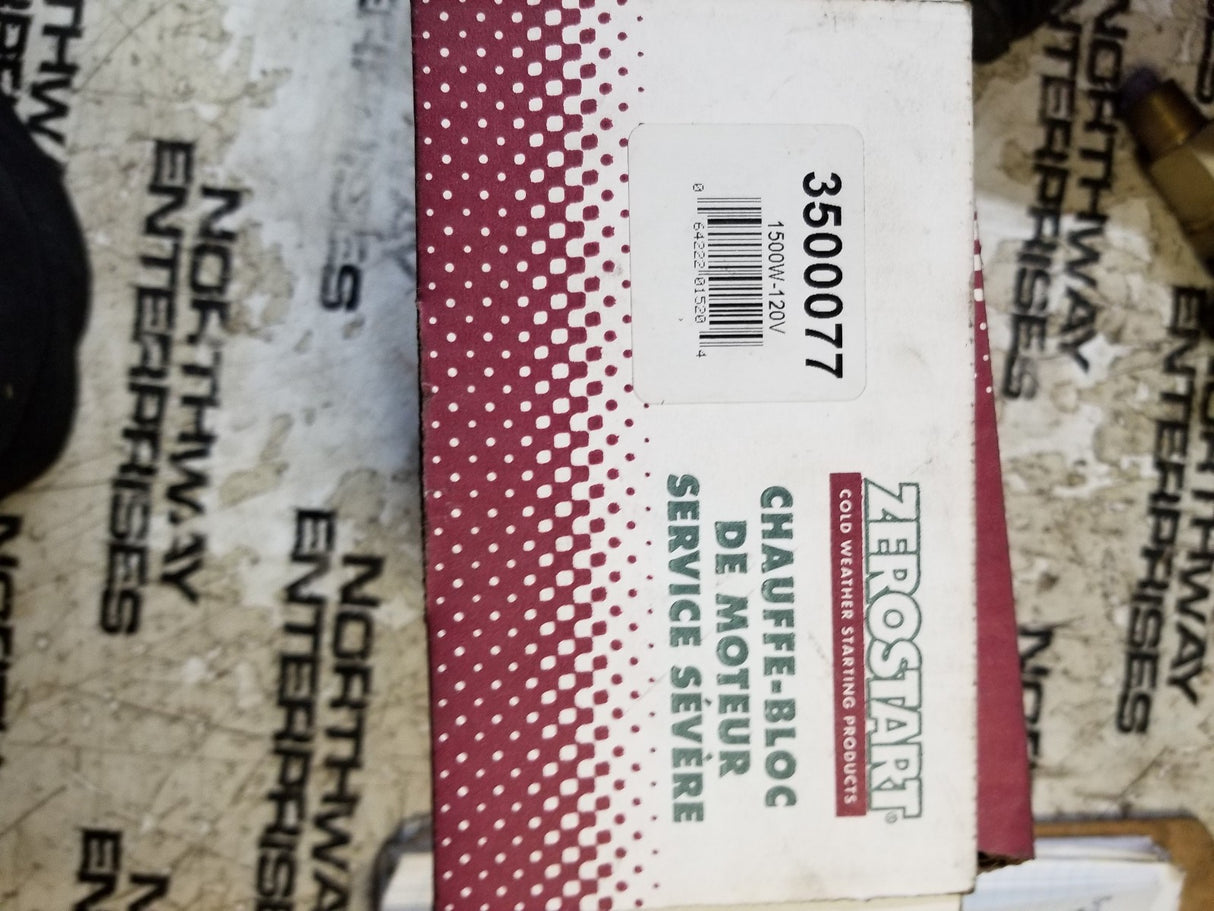 ZeroStart 3500077 Temro Heavy Duty Engine Block Heater For Caterpillar