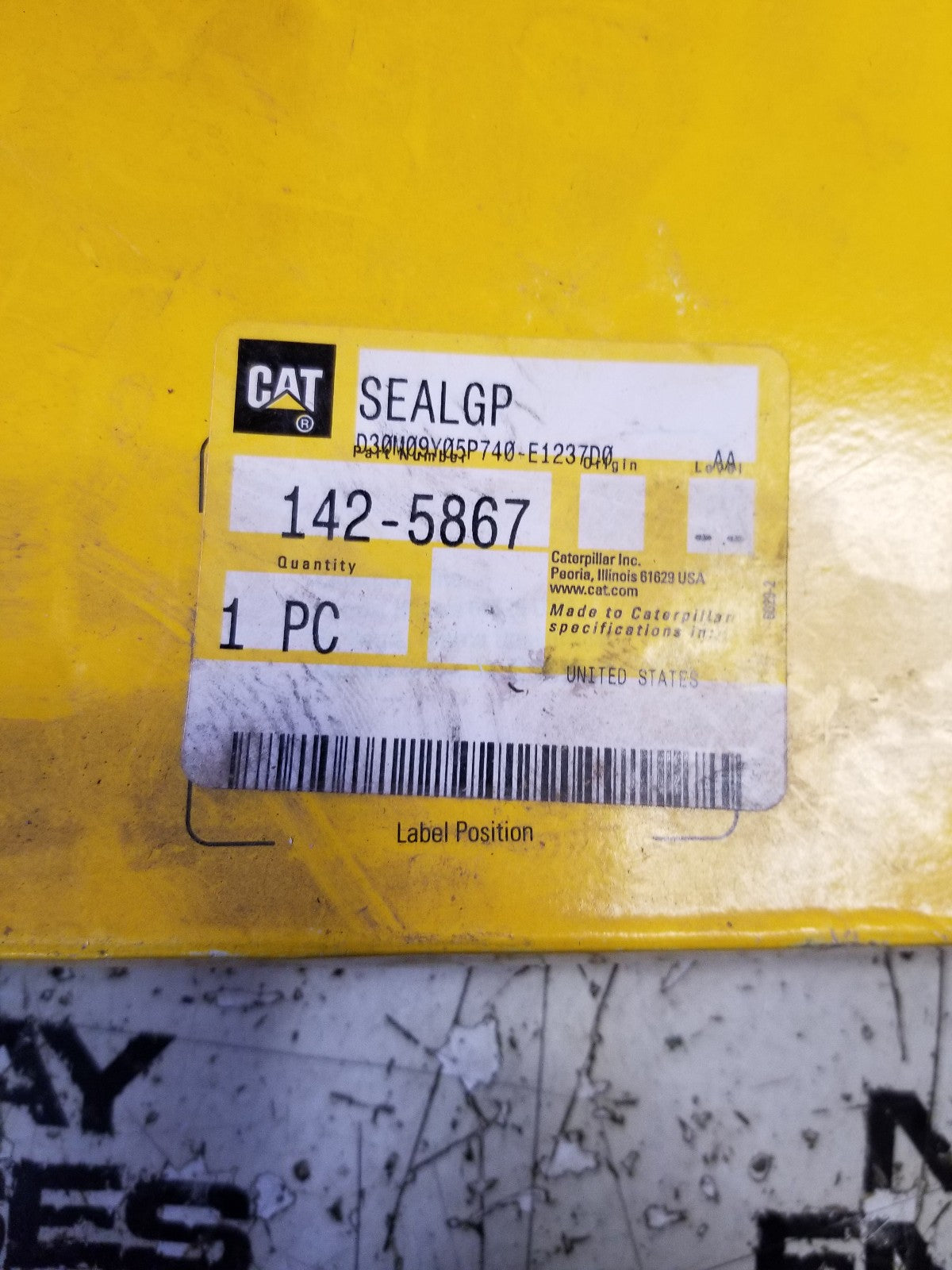 142-5867 Fits Cat 1425867 Seal