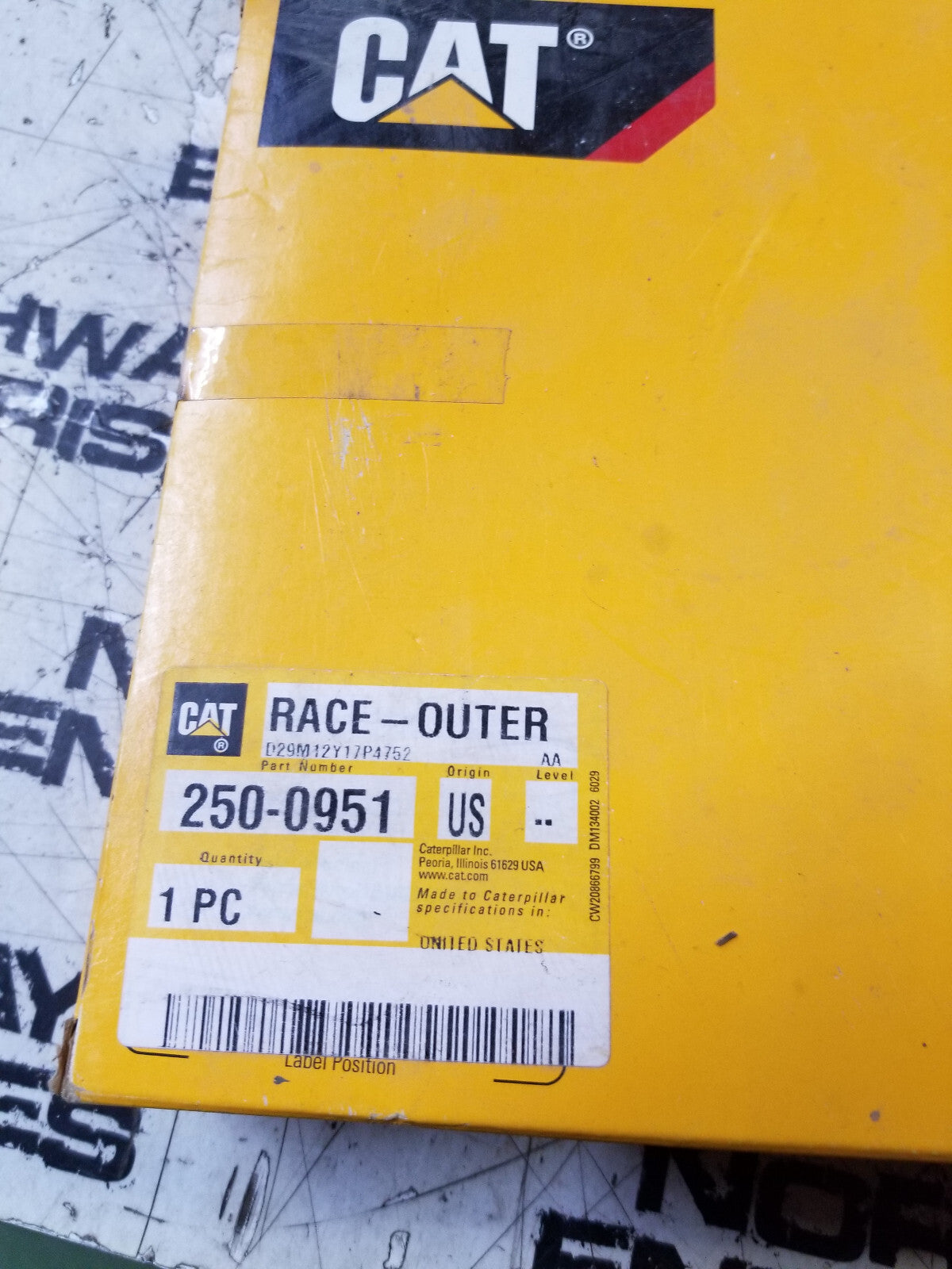 250-0951 CATERPILLAR 139.192mm Inner Diameter Outer Race 2500951
