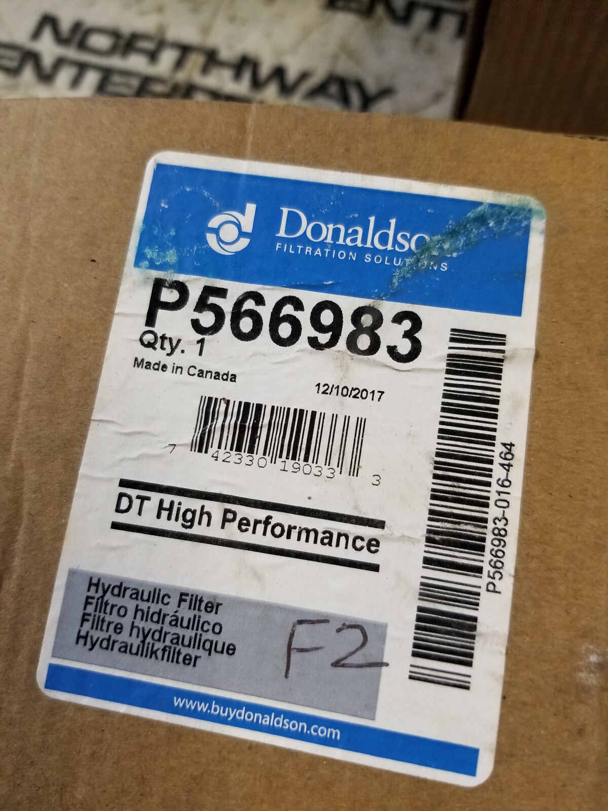 Donaldson Hp Hydraulic Cartridge - P566983