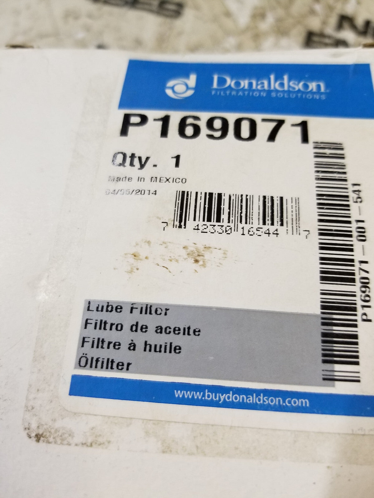Donaldson Lube Filter Spin-on Full Flow- P169071