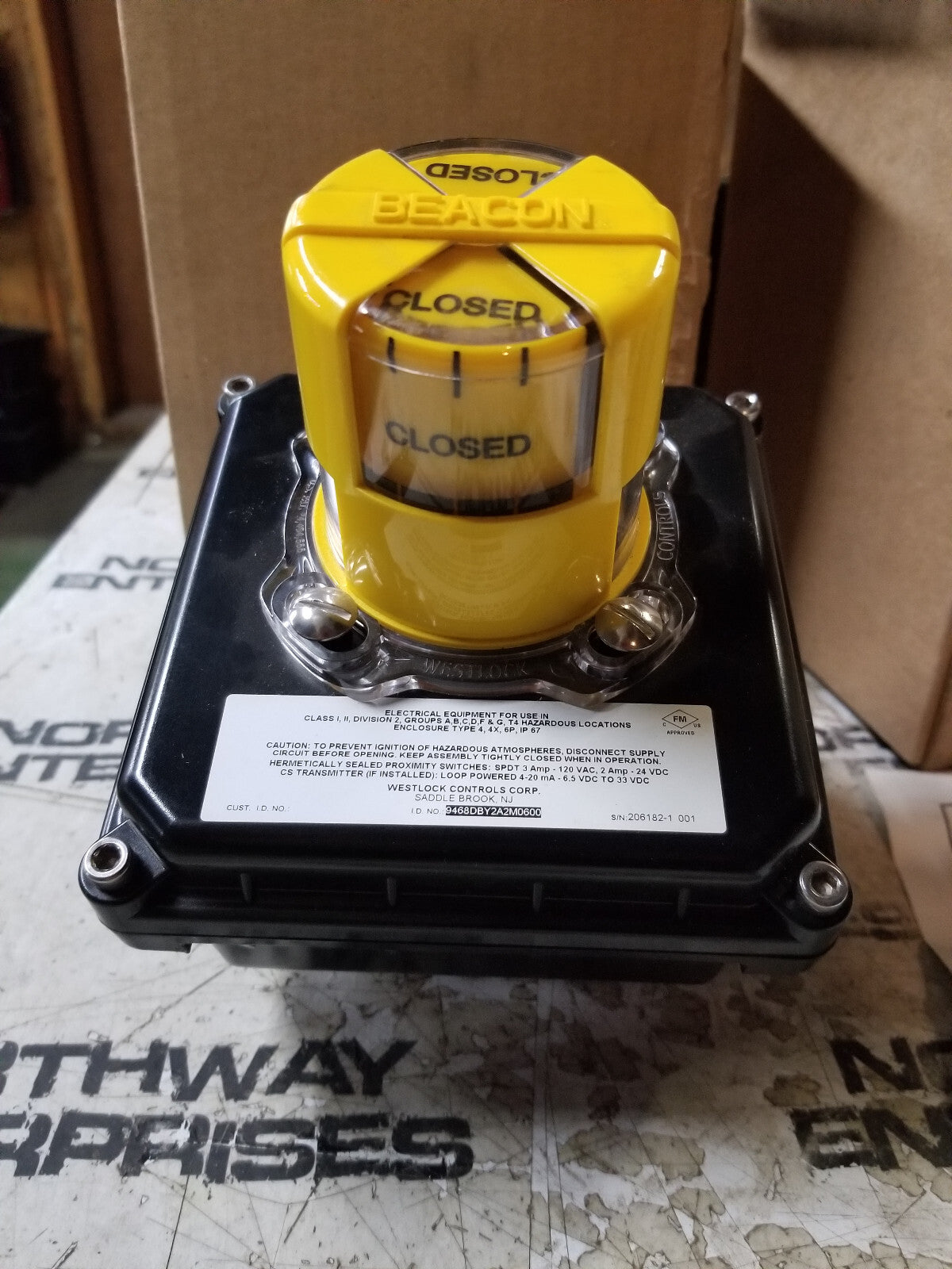 WESTLOCK ACCUTRAK VALVE POSITION MONITOR 9468 9468DBY2A2M0600 3199197