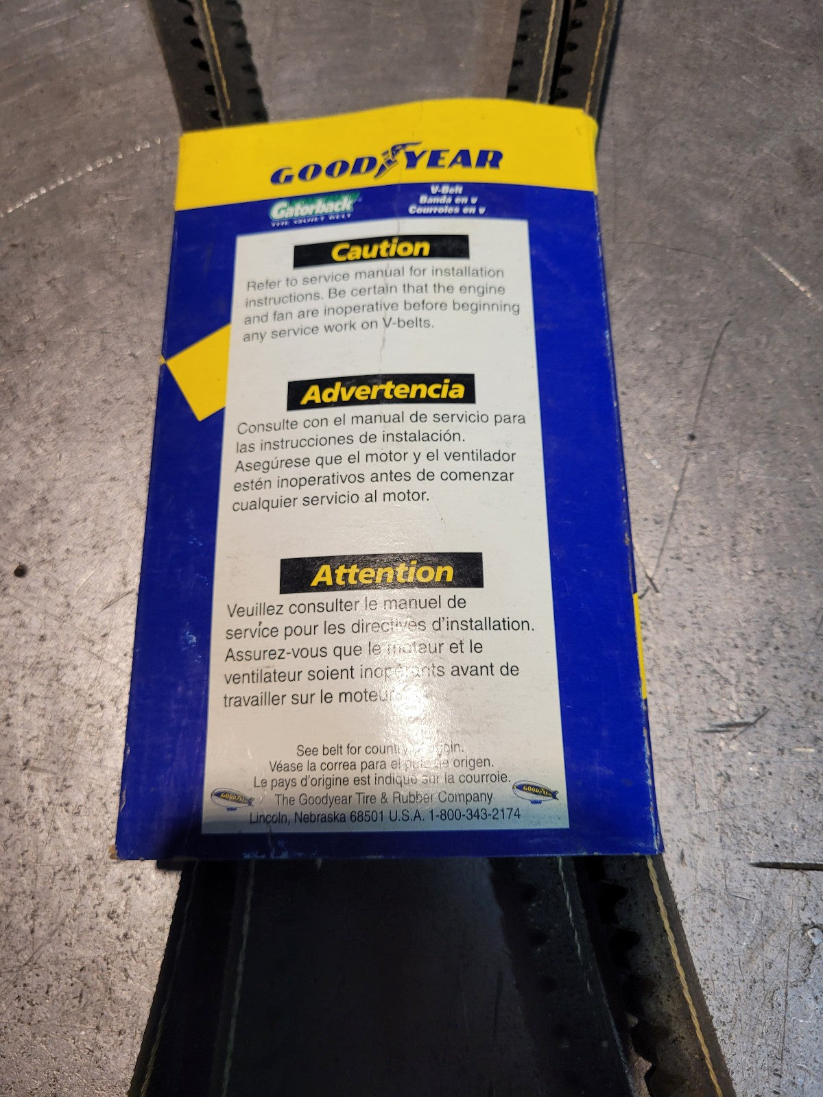 22574 GOODYEAR BELT 15AV1450