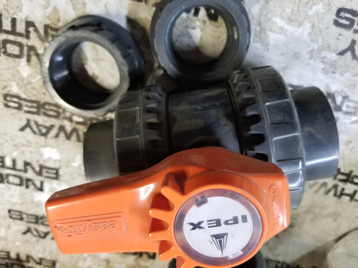 VXEBV107 IPEX VXE Series 1-1/2" True Union Ball Valve, Socket & Threaded Ends