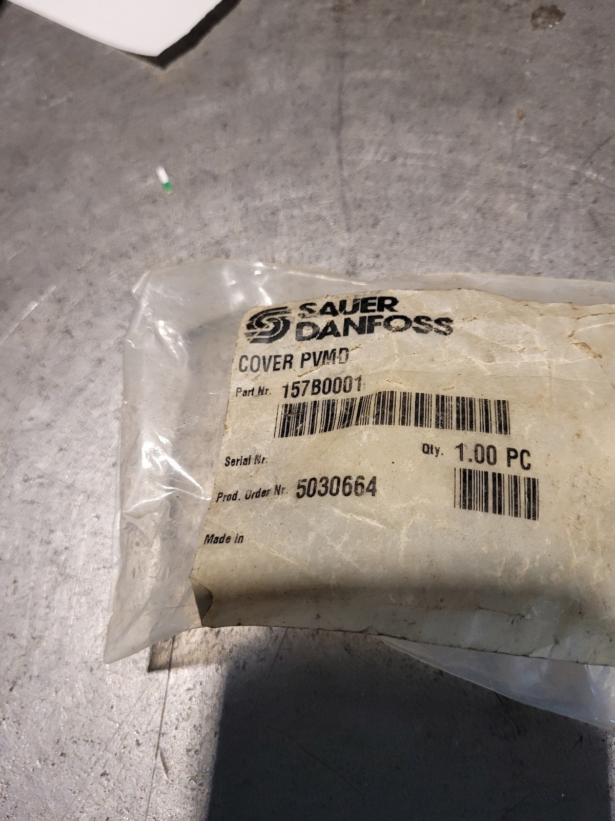 157B0001 SAUER DANFOSS PVG32 Proportional Valve Manual Control Cover