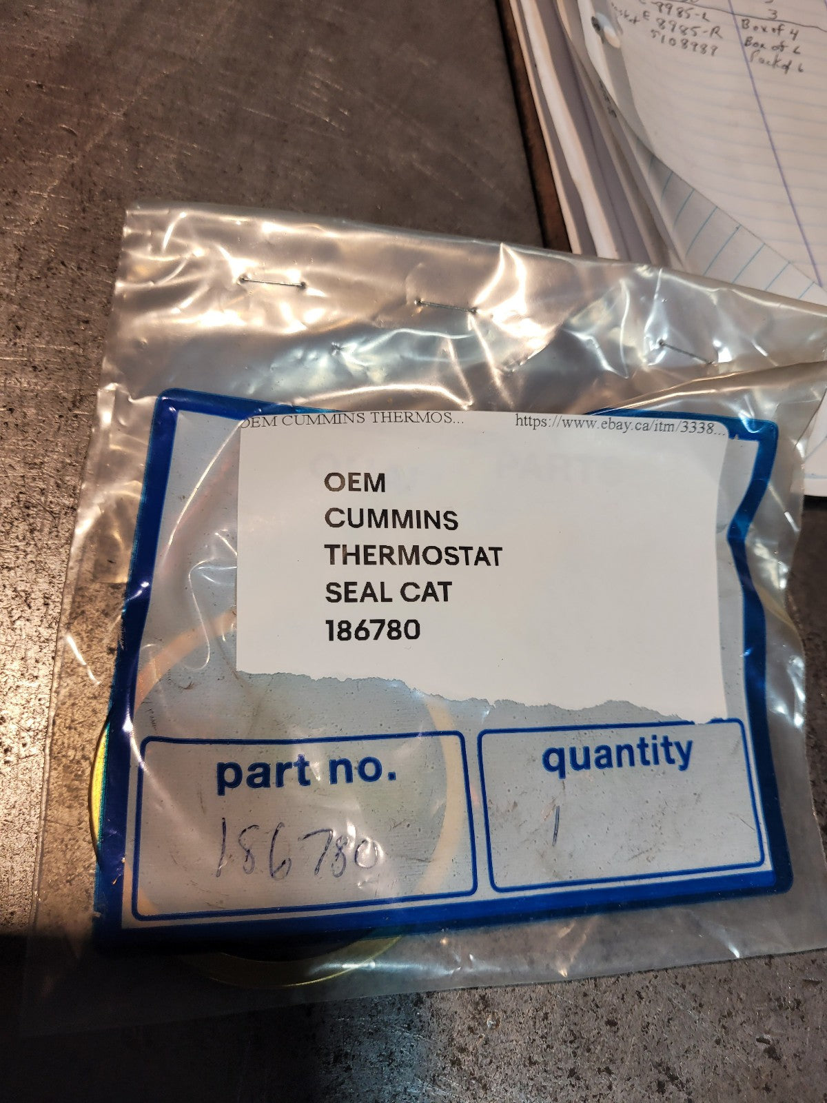 186780 CUMMINS THERMOSTAT SEAL