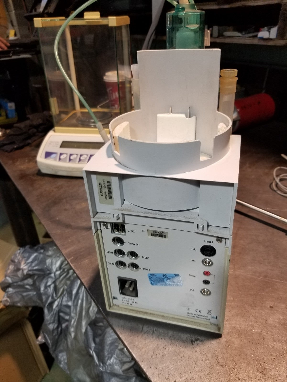 831 KF COULOMETER METROHM Keypad 703 Ti Stand W/ MISC PARTS