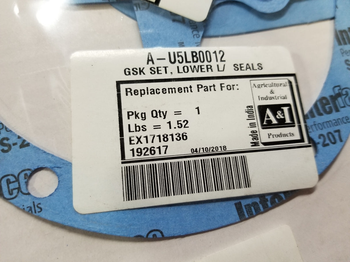 A-U5LB0012 Gasket Set, Lower L/ Seals U5LB0012