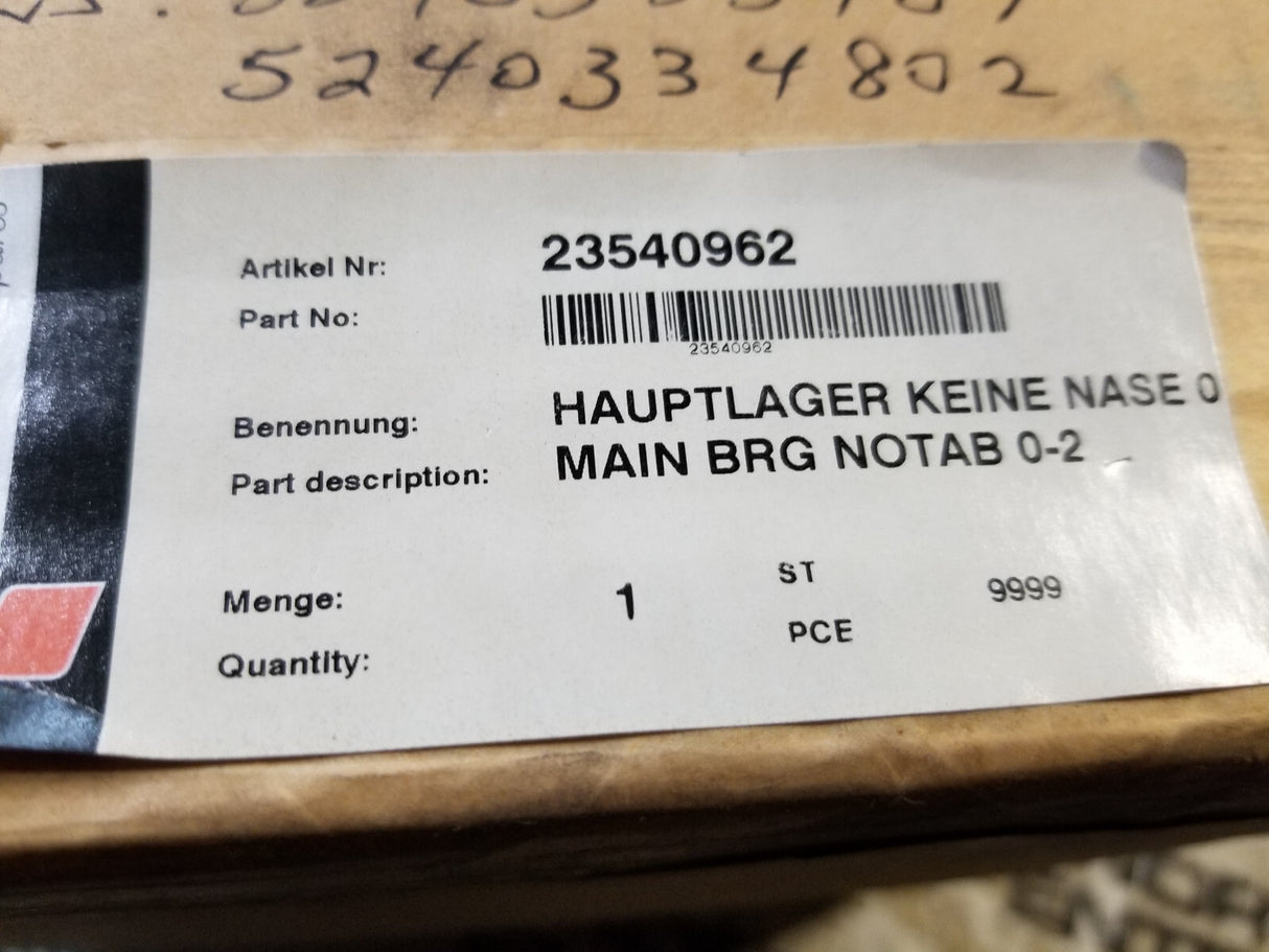 MTU 23540962 DETROIT 20V1163 MAIN Bearing