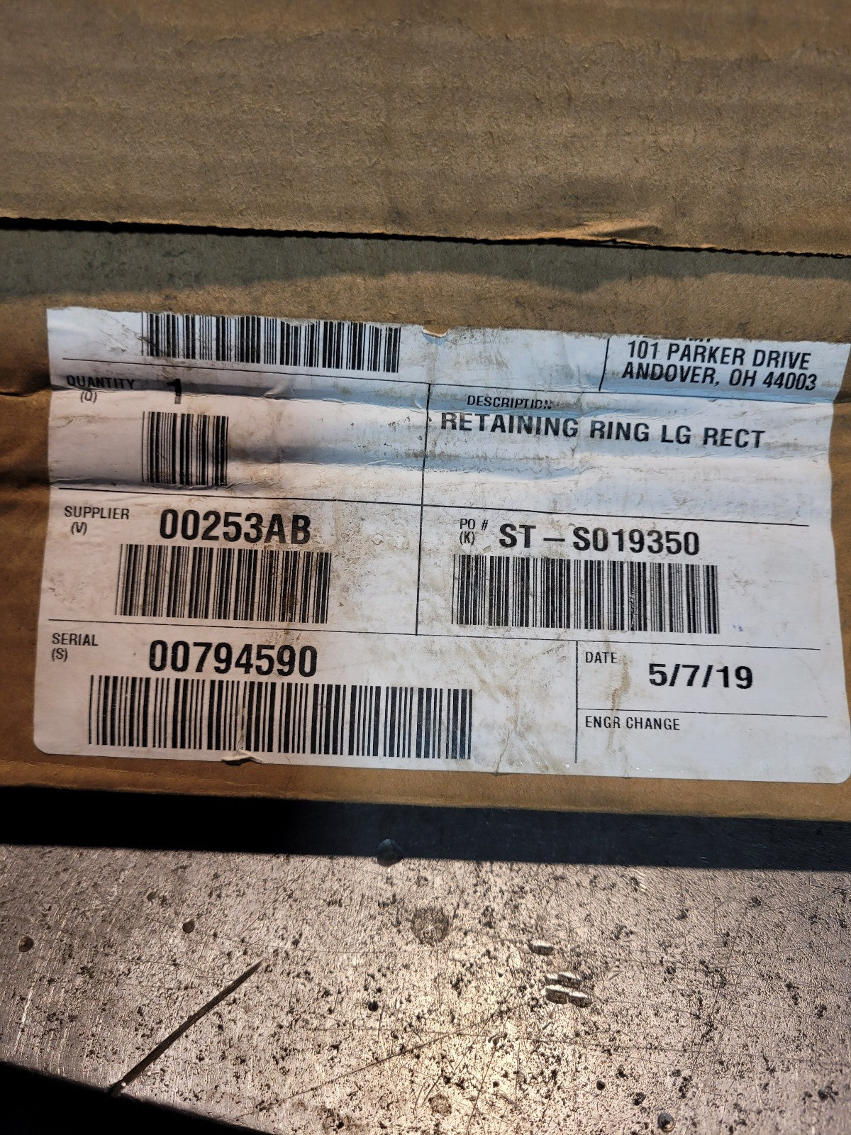 PETERBILT 30-301011 - Genuine Original OEM Paccar Part - RING-LARGE RECT W/ST