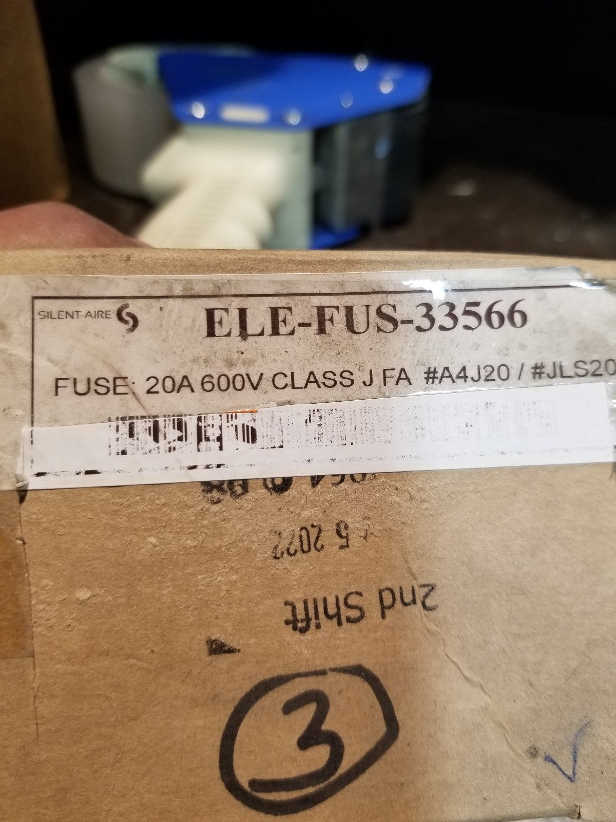 1 BOX OF 3PC - Ferraz Shawmut A4J20 Current Limiting Fuses 20A 600VAC Class J