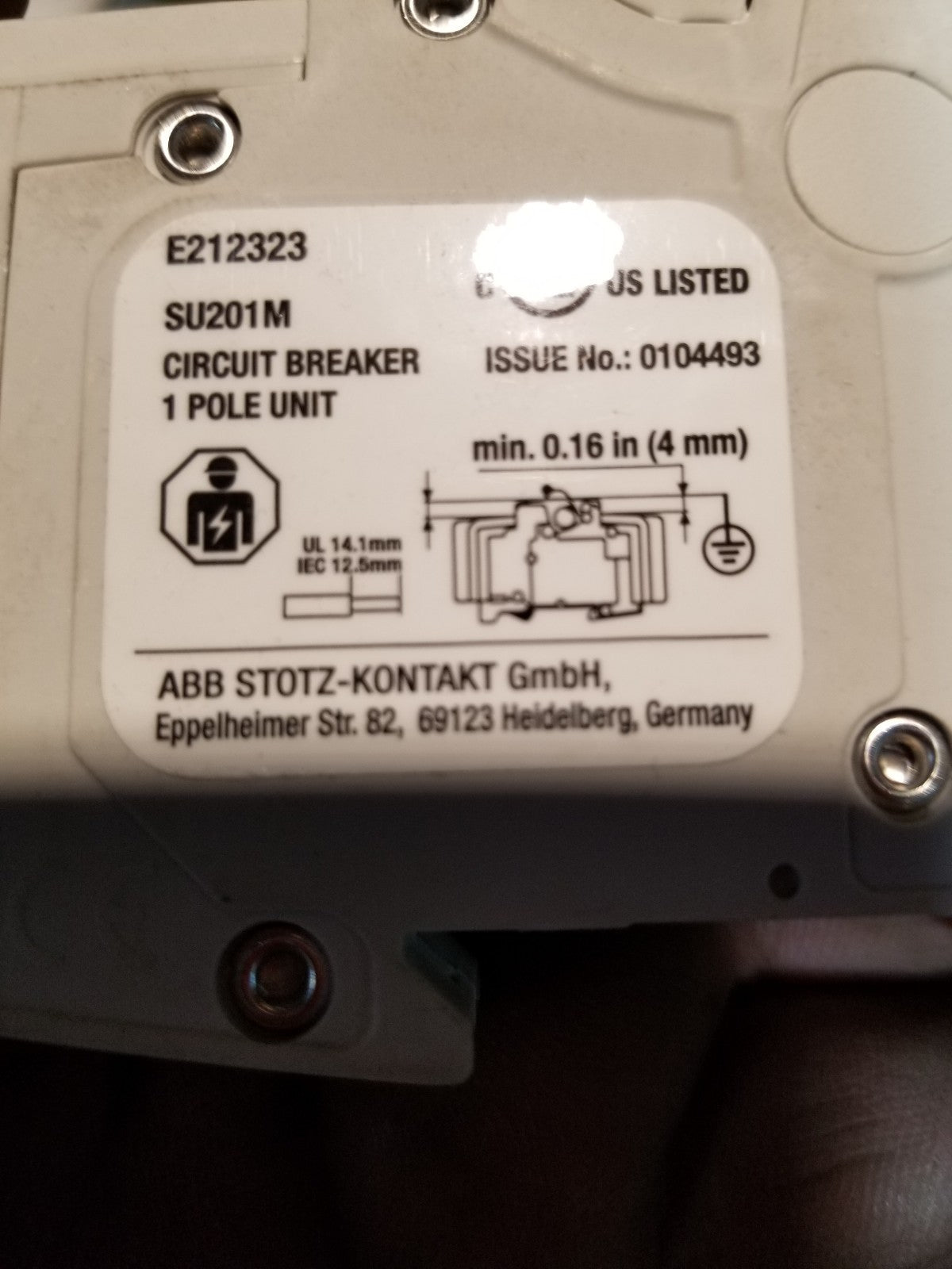 ABB SU201M-C1 System Pro M Miniature Circuit Breaker