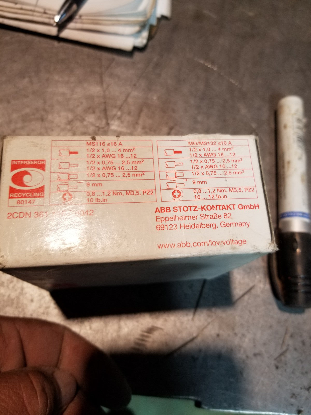 1PC - ABB Manual Motor Starter MS116-6.3 4-6.3 AMPS 1SAM250000R1009