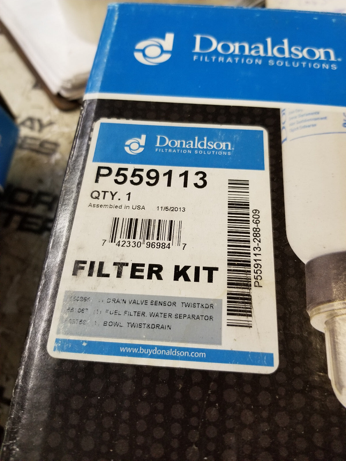 P559113 - Donaldson Twist&Drain Kit for Racor Fuel System R90P
