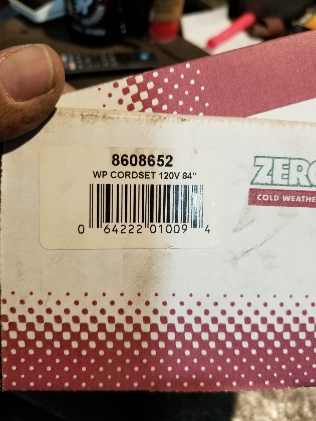 8608652 ZeroStart 7' Weatherproof Power Cord 120V 15A w/ Silicone Connector