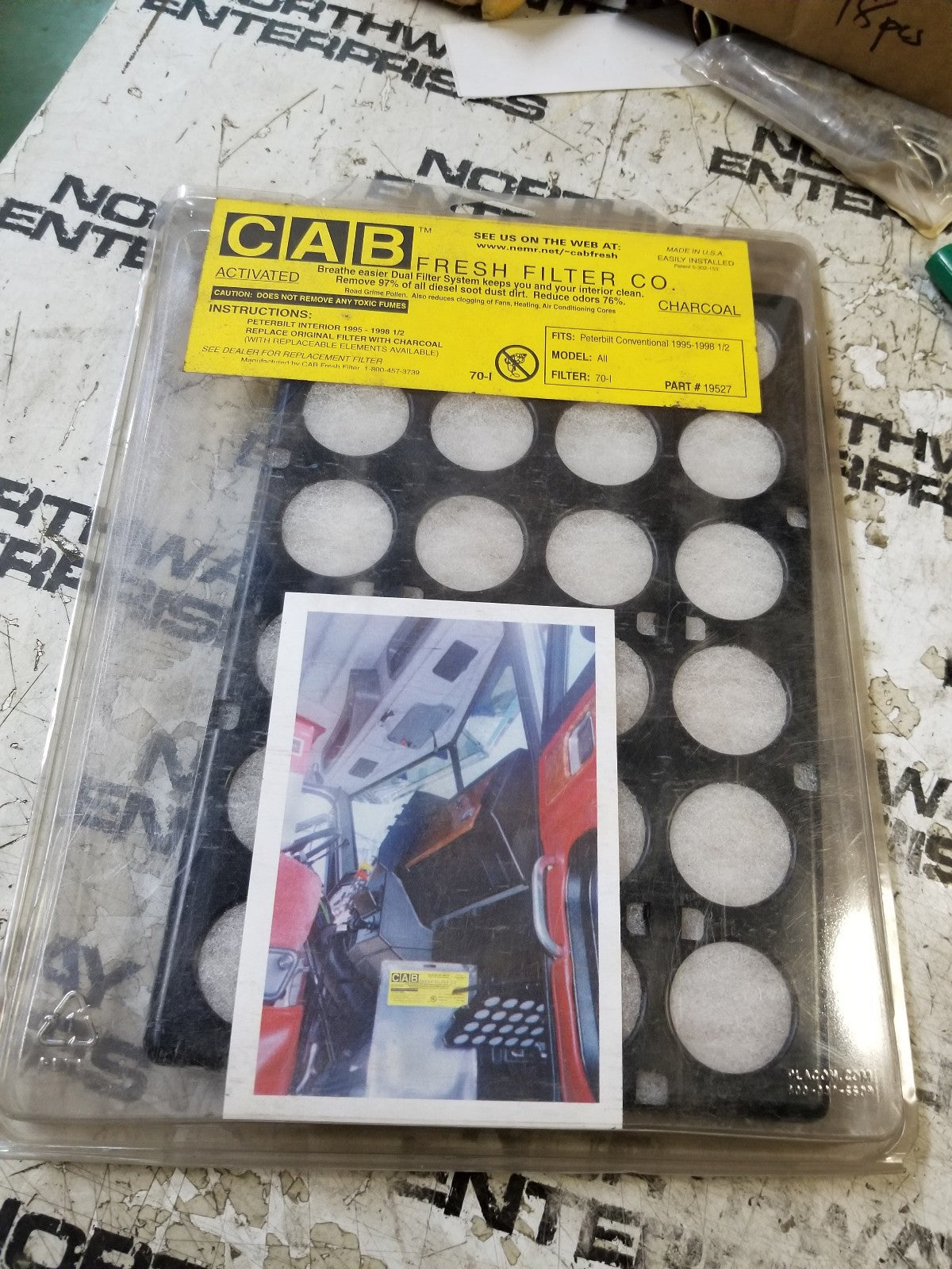 19527 CAB AIR FILTER Peterbilt Cabin Air Filter 1994 to 1998