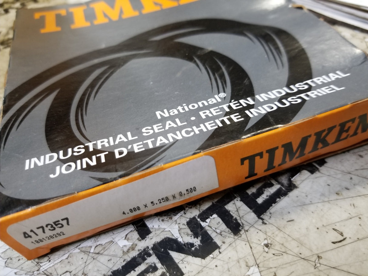 417357 TIMKEN Oil Seal - Solid, 4.000 in Shaft Dia., 5.266 in OD