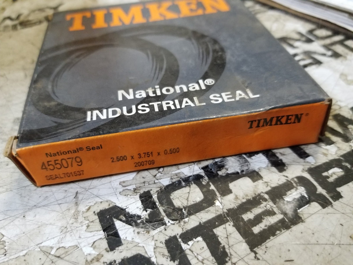 455079 TIMKEN Oil Seal - Solid, 2.500 in Shaft Dia., 3.756 in OD