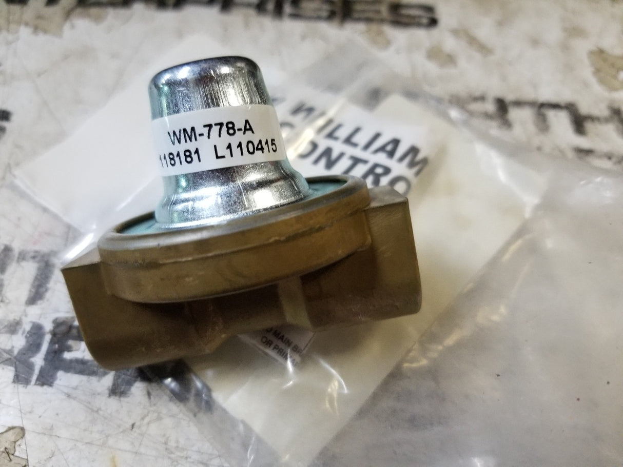 Williams Controls WM-778-A Pressure Protection Valve 118181