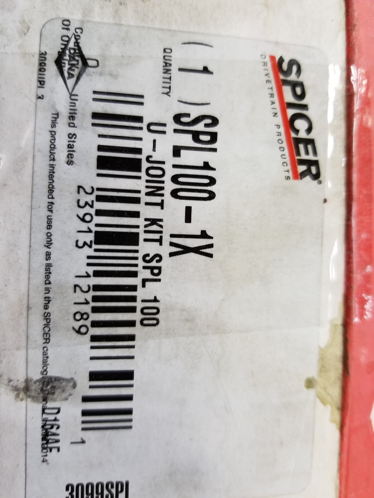 SPICER SPL100-1X 1.625" x 4.957" Dana Spicer SPL100 / SPL90 Series Universal Joi