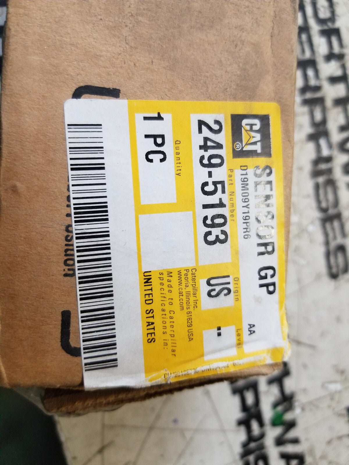 249-5193: 10V Hydraulic Fluid Linear Position Sensor 2495193