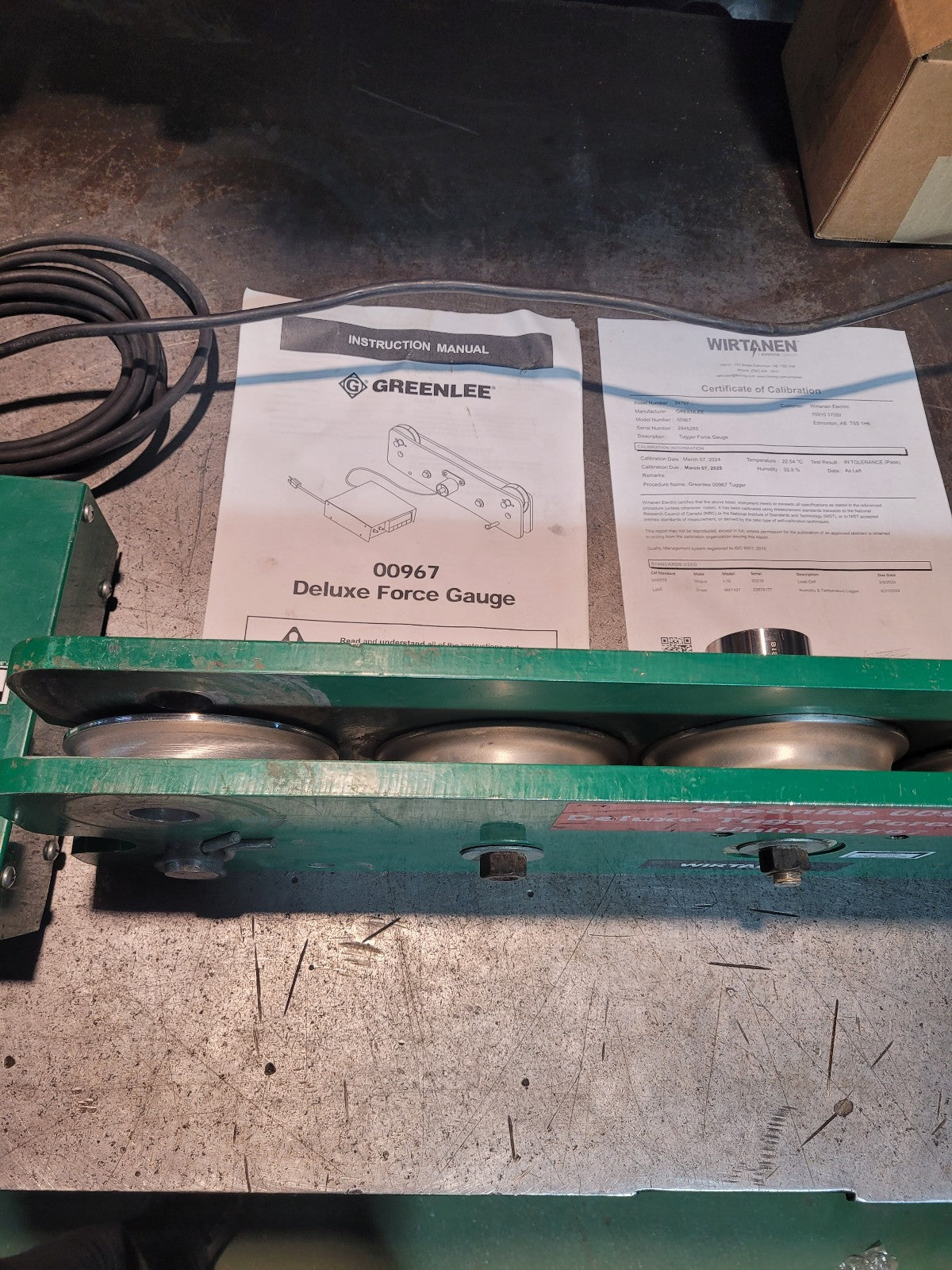 PACKAGE Greenlee 00967 TUGGER Cable Puller Deluxe Force Gauge 94797 REF 3