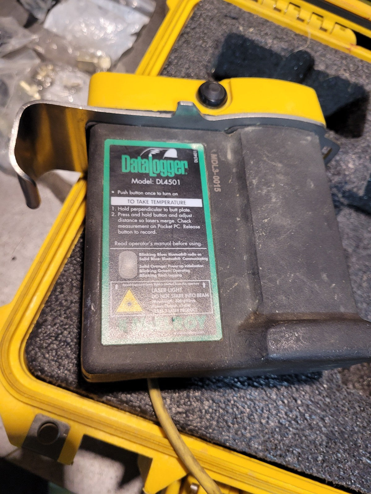 MCELROY DATALOGGER DL4501 MDL3-0015 WITH CASE