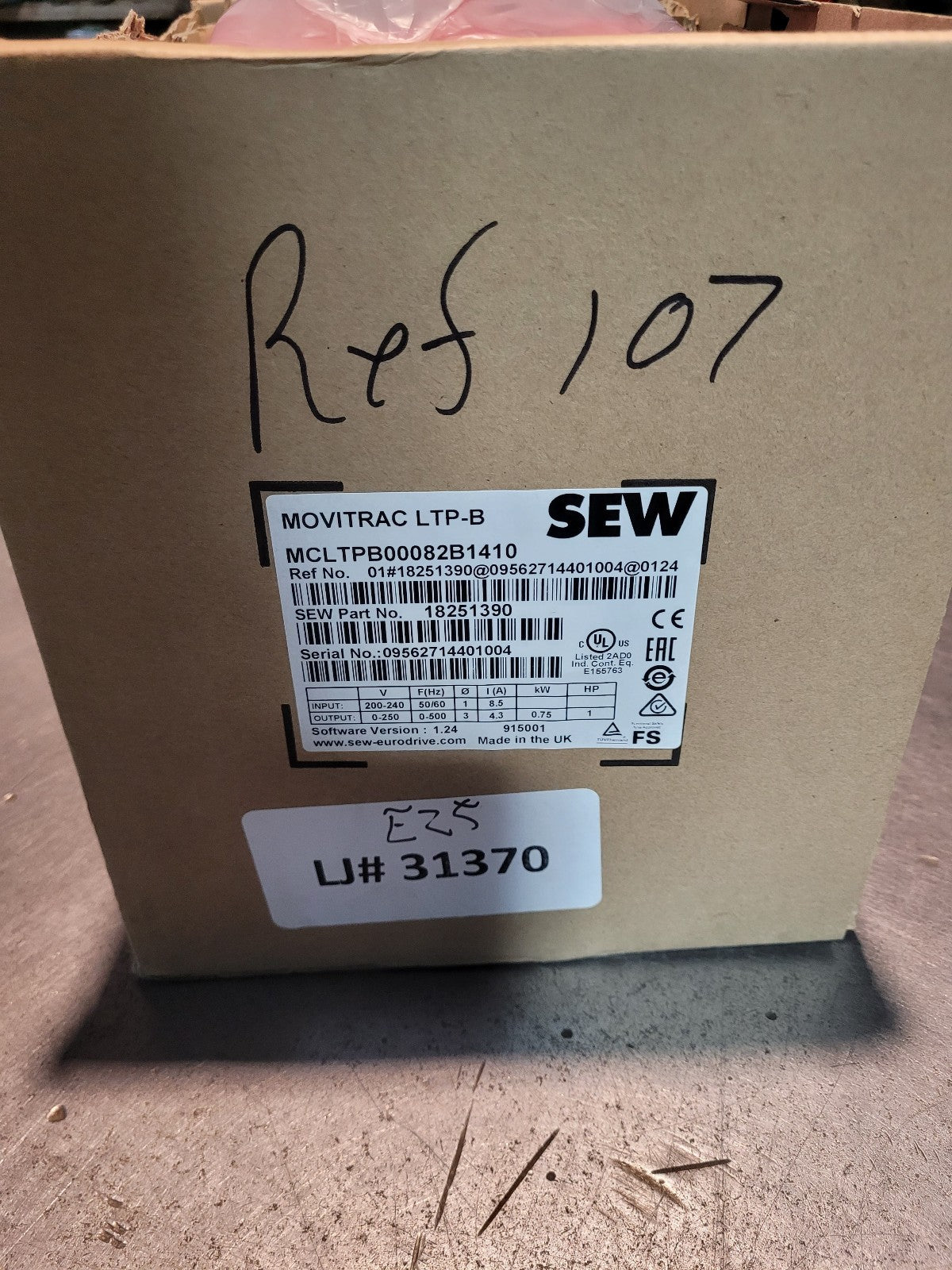 NEW 18251390 MCLTPB00082B1410 SEW VOLTAGE INVERTER