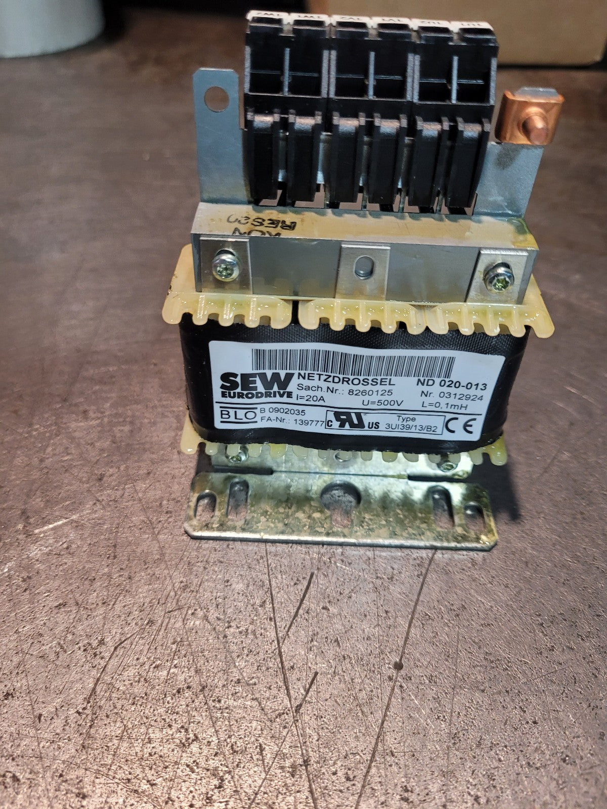 SEW EURODRIVE ND 020-013, LINE REACTOR, 8260125
