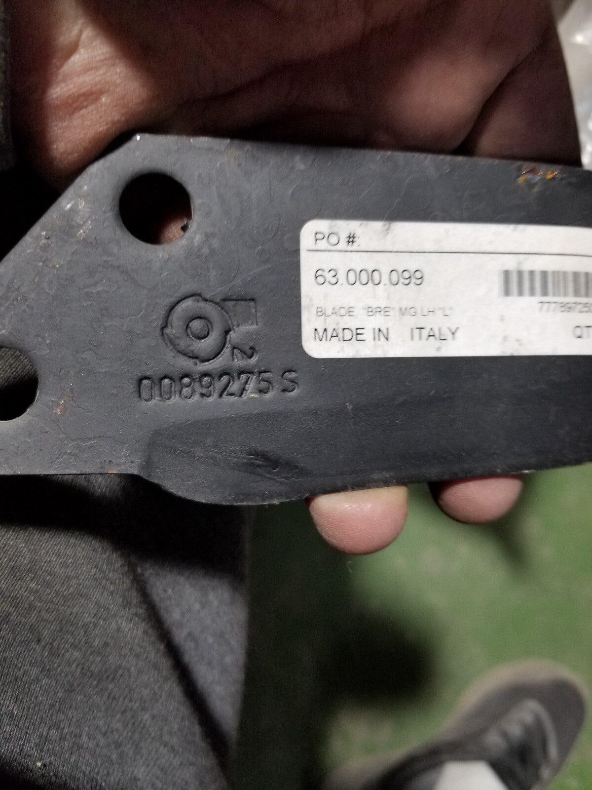 63.000.099 LH BLADE L Shaped Tillage Blade
