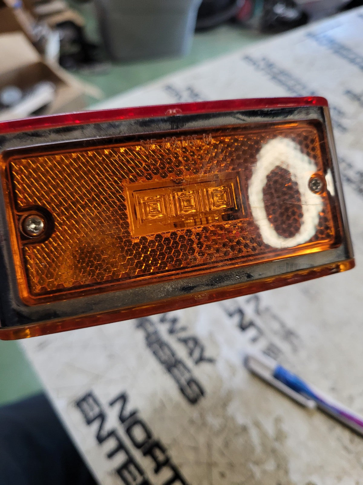 Western Star RH LED Chrome Fender MTD Marker / Turn Signal - P/N 84101-3543