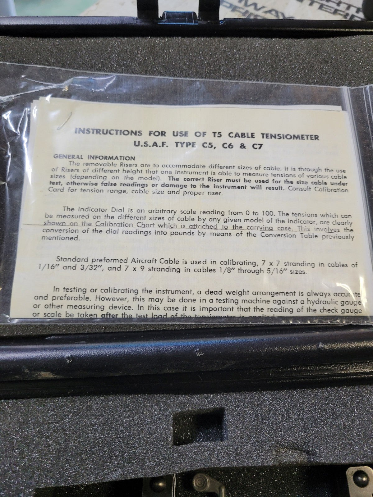 PACIFIC SCIENTIFIC T5 CABLE TENSIOMETER T5-2002-101-00 AIRCRAFT