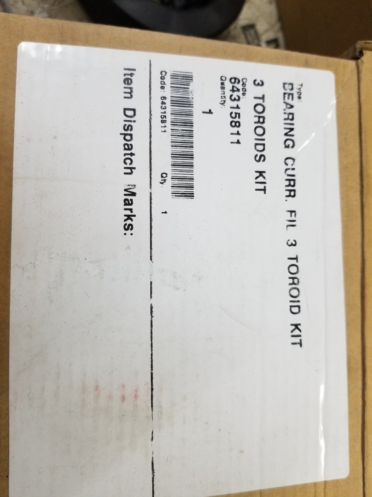 Box of 3 ABB BEARING CURRENT FILTER/ 64315811 (NEW IN BOX CUSTOMER PROVIDE LABEL