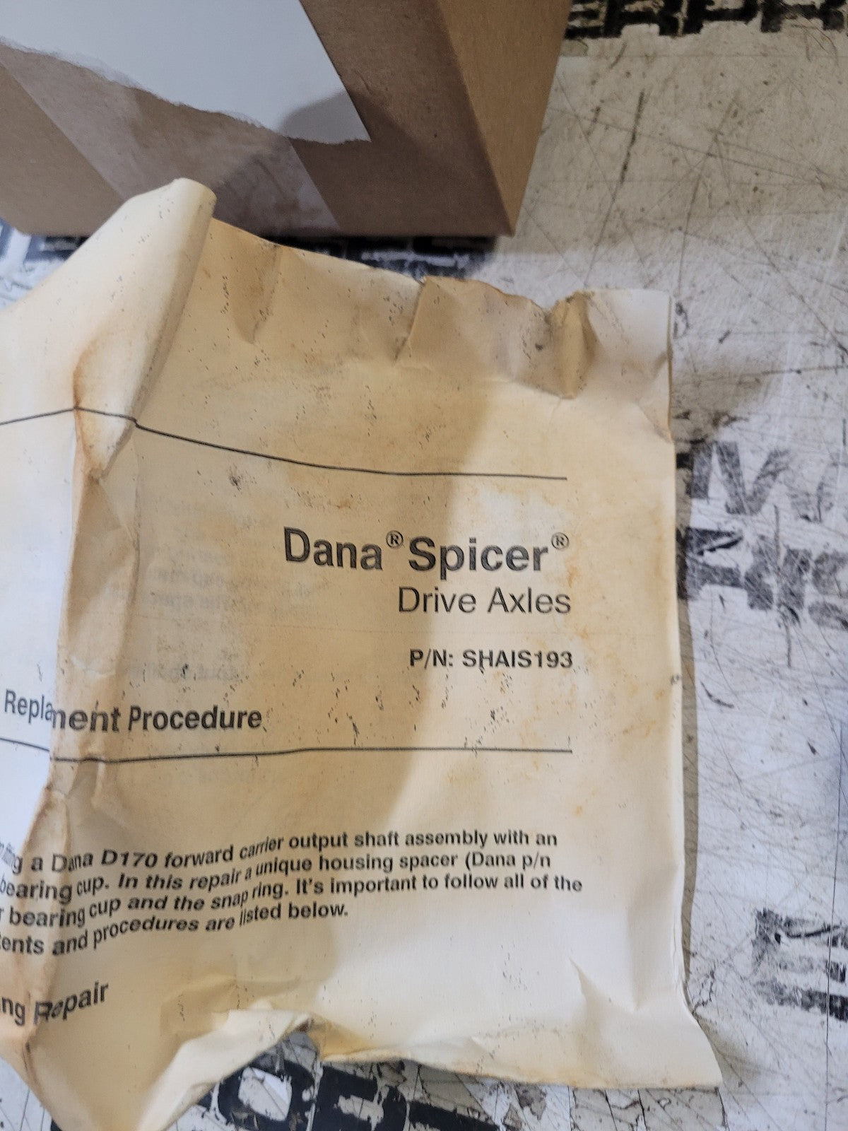 Dana 504054 Axle Differential Bearing And Seal Kit Tapered Roller **MISSING SEAL