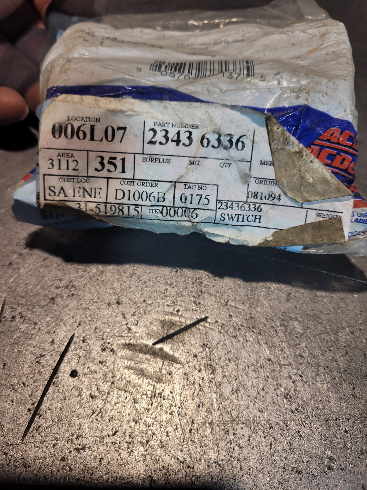 NEW 23436336 GM AC DELCO WINDOW SWITCH