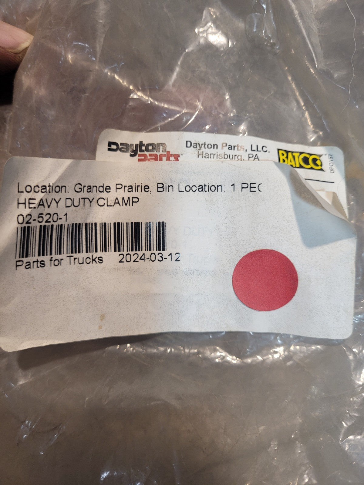 BATCO 02-520-1A 16.5 Hen Clmp 5" 95 Mm Blt