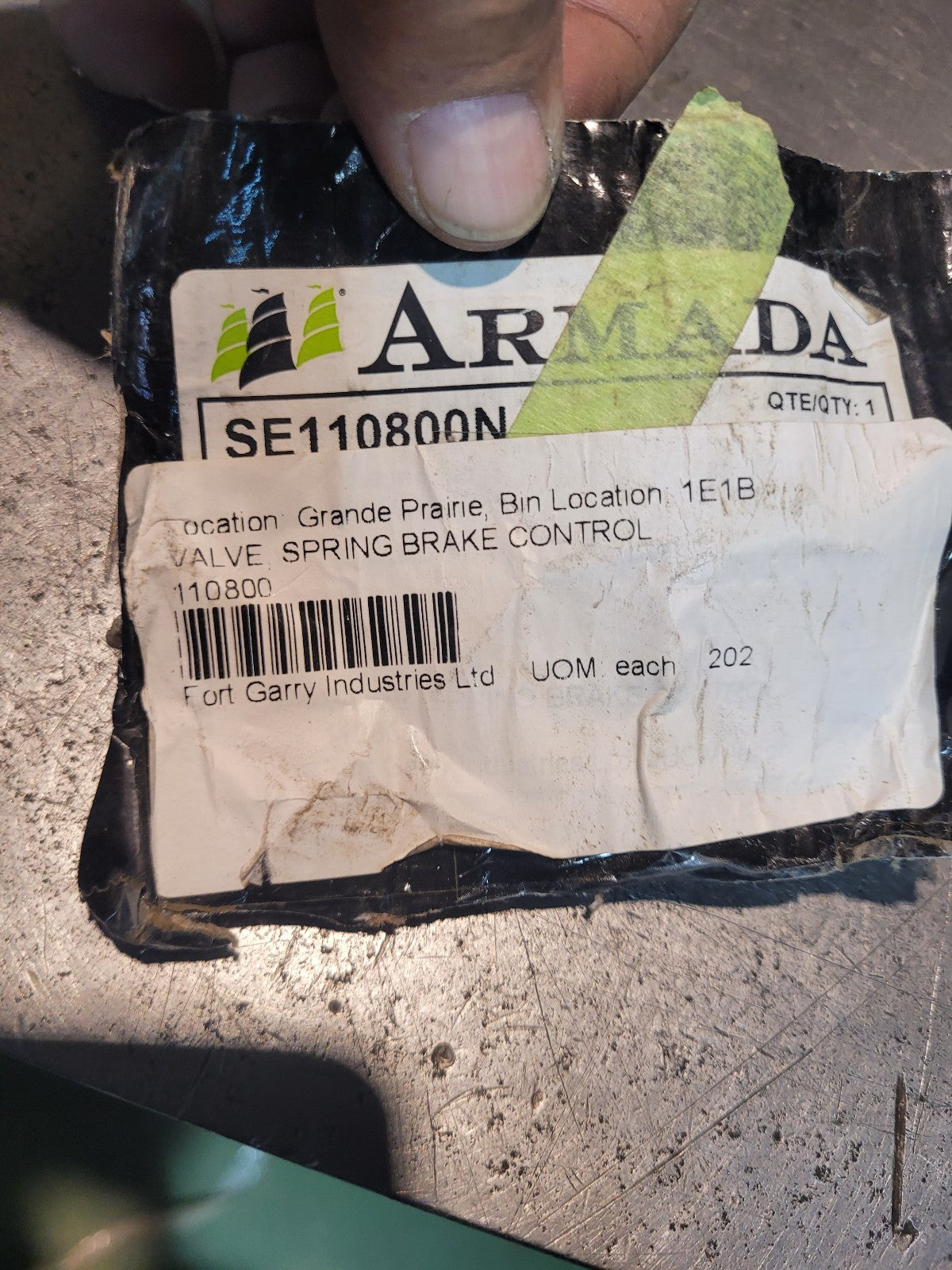 ARMADA 110800 Spring Brake Control Valve, Spring Brake Priority